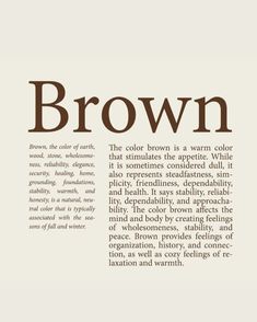 an article about brown is featured in the magazine