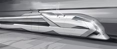 an artistic rendering of a futuristic train