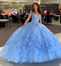 Blue Red Quinceanera Dresses Sweet 16 Dress 3D Flower Lace Applique Corset Back | eBay Sky Blue Quinceanera Dresses, Baby Blue Quinceanera, Light Blue Quinceanera Dresses, Blue Quinceanera Dresses, Dresses Sweet 16, Cheap Quinceanera Dresses, Quinceanera Themes Dresses, Blue Ball Gown, Purple Quinceanera Dresses