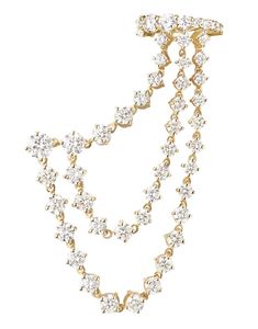 MELISSA KAYE JEWELRYFINE JEWELEARRING YLWGOLD Sadie Triple Draped Earring Diamond Chain, 3 Weeks, Diamond Necklace, Silver Necklace, Diamonds, Yellow Gold, New York, Chain, Yellow