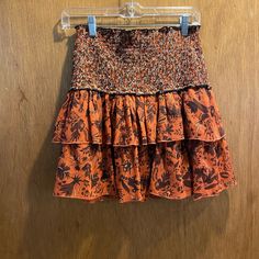 Beautiful Zara Skirt. Size Small. Stretchy. Short But Not Too Short’!! Burnt Orange Colors. From A Smoke Free Pet Free Home Zara Casual Mini Skirt, Orange Skirt Outfit, Zara Skirt, Orange Skirt, Burnt Orange Color, Zara Skirts, Dark Orange, Skirt Outfit, Women Skirts Midi