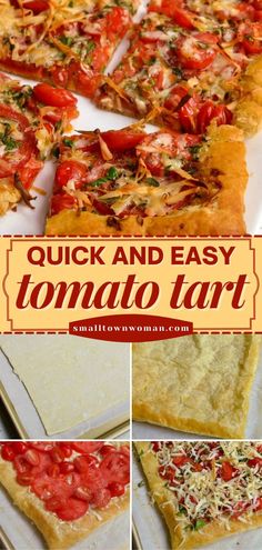 TOMATO TART, Summer recipes, snack ideas Summer Recipe, Frozen Puff Pastry, Easy Appetizer Recipes