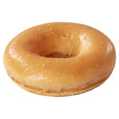 a glazed donut on a white background