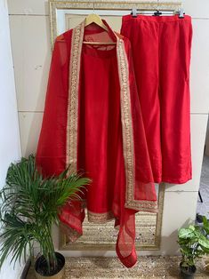 Buy Red Salwar Kameez Stitched Punjabi Suit Ladies Indian Women Dresses Readymade Shalwar Plus Size Kurta Set Online in India - Etsy Plain Punjabi Suits Simple, Punjabi Suits, Kurta Set, Women Dresses, Salwar Kameez, Indian Fashion