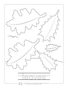 the leaves worksheet for kids to learn how to draw and color with their own hands