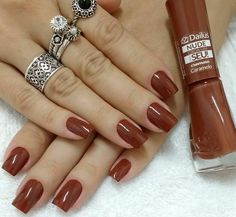 {Dailus Caramelo} Nails Short, Nail Polish Colors, Gorgeous Nails, Love Nails, Nail Manicure, Nail Designer, Trendy Nails, Manicure And Pedicure