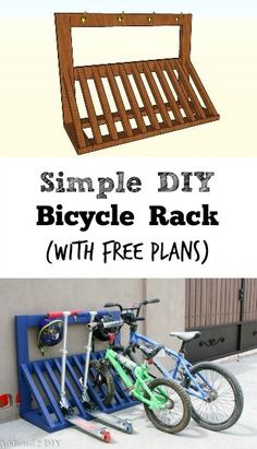 a bicycle rack with free plans and instructions