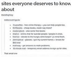 a white page with the words'sites everyone deserves to know about '