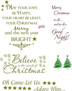 christmas sayings and phrases on white paper