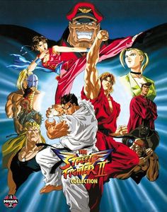 the poster for street fighter ii, which is featured in an animated movie with many characters