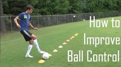 a young man kicking a soccer ball on top of a field with the words how to improve