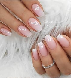 Gel Nails Design Ideas, Gel Nails Design, Bridal Nails Designs, Natural Gel Nails, Nails Design Ideas, Classy Prom, Nails Purple, White Prom