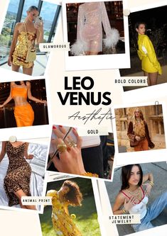 the cover of leo versus magazine features photos of models in yellow and orange outfits, including one woman's hand on her hippoise