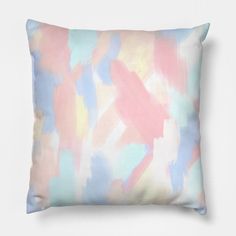 Colorful Pastel Paint Swatch -- Choose from our vast selection of throw pillows to match with your desired size to make the perfect custom pillow. Pick your favorite: Movies, TV Shows, Art, and so much more! Available in extra small, small, medium, large. For beds, couches/sofas, love seats, and chairs. Perfect for decoration. Pastel Pillow Covers, Pastel Pillow, Pastel Paint, Pastel Pillows, Cute Bedroom Ideas, Paint Swatches, Sofa Pillow, Colorful Pillows, Pastel Painting