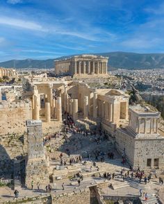 an aerial view of the acrobatic city of jeras, with tourists milling about