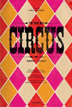 an old book cover with the words circus on it's front and bottom corner