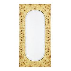 an old fashioned mirror is shown against a white background with gold trimmings and floral designs