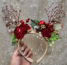 Geek Outfit, Christmas Headdress, Holiday Headbands, Antler Headband