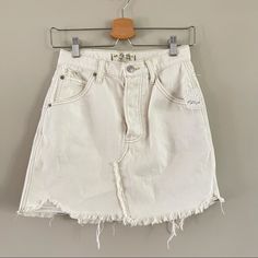 Free People Buttoned Up Distressed Denim Skirt New With Tags Size: 24 Denim Color: Deco White 100% Cotton Bundle 3 Or More Items For 10% Off And Discount! Thanks For Looking! Tags: Free People Mini Skirt, Distressed Jeans, Jean Skirt, Free People White Skirt, Casual Juniors Skirt, 100% Cotton White Denim Skirt, Short Length, Chic White Cutoff Denim Skirt, Trendy White Mid-rise Denim Skirt, White Frayed Hem Mini Denim Skirt, White Denim Mini Skirt With Frayed Hem, White High Waist Cotton Denim Skirt, Trendy White Cutoff Denim Skirt, White High-waisted Cotton Denim Skirt, White Cotton Mini Denim Skirt