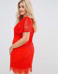 Plus-size dress by Paper Dolls Plus Lined crochet lace Round neck Short sleeves Zip-back fastening Close cut bodycon fit Skims in all the right places Sizing on this product runs half a size to a size small It may be advisable to size up Party Crochet Lace Dress With Short Sleeves, Lace Dress Styles, Sleeve Crochet, Crochet Lace Dress, Plus Size Dress, Crochet Lace, Paper Dolls, Lace Dress, Dress Shop