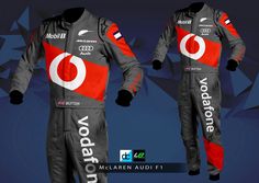 an image of a racing suit designed to look like a race car