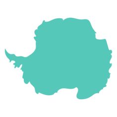 a map of the country of new zealand in teal green on a white background