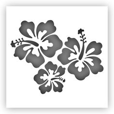 a black and white image of four flowers on a white background with the words, hilo