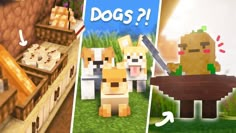 an image of dogs in minecraft with text that reads, dog's?