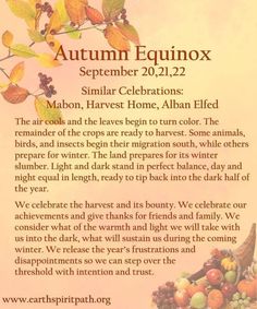 Equinox Recipes, Autumn Equinox Celebration, Witch Sabbats, Blessed Mabon, Witchy Holidays, Mabon Traditions