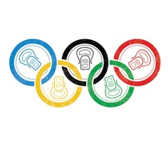 the olympic rings are shown in different colors