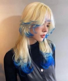 Jellyfish Cut, Dyed Tips, Alternative Hair, Yellow Hair, Long Blonde