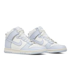 Great Condition- They Look More Of A Pastel Blue Shade In Person. No Visible Sign Of Damage Nike Dunk High, Dunk High, Shoes Nike, Nike Dunk, Grey Color, Pastel Blue, Nike Dunks, Womens Shoes Sneakers, Nike Shoes