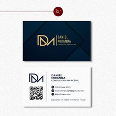 the business card is designed to look like an elegant logo