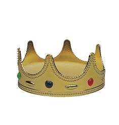 a gold crown with jewels on it