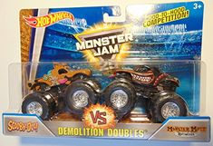 the monster jam truck has two large wheels