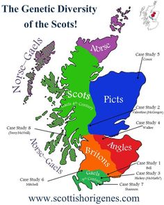 a map that shows the different parts of scotland