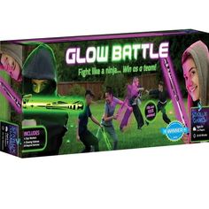 the glow battle game is in its box