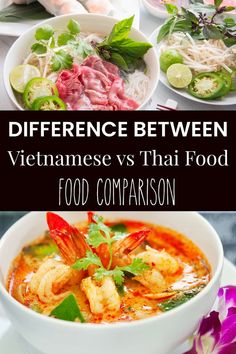 the differences between vietnamese and thai food