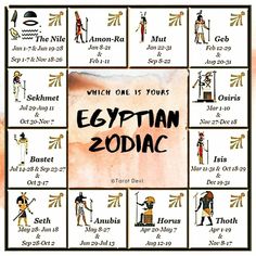 an egyptian zodiac board with the names of each zodiacs and their corresponding numbers on it