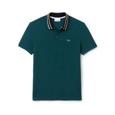 Polo Lacoste, Mens Polo T Shirts, Khaki Pants Men, Lacoste Polo, T Shirt Image, Polo T Shirts, Lacoste Men, Fit Men, Contrast Collar