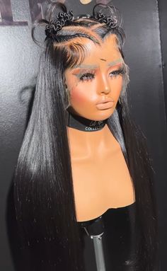 Unique Wigs For Black Women, Frontal Wig Styles Ideas, Wigs For Black Women Birthday, Creative Wig Styles, Exotic Wig Hairstyles, Lacefront Hairstyle, Hairstyles On Wigs, Baddie Wig Hairstyles, Side Part Wig Styles