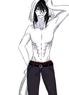 an anime character with long hair and no shirt is standing in front of a white background