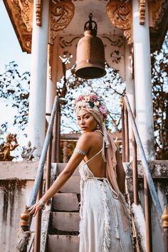 Off-White Boho Open Back Simple Wedding Dress with Hand Loomed Tassels | AYA Sacred Wear Boho Prom Dress Bohemian, Boho Wedding Dress Casual, White Boho Wedding Dress, Hippie Wedding Dress, Fringe Wedding Dress, Boho Prom Dress, White Bohemian Dress, Boho Prom, Wedding Dresses Hippie