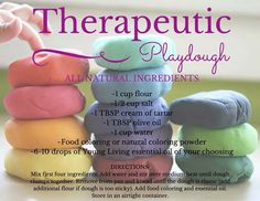 therapeutic playdoughs recipe for kids and grown - ups