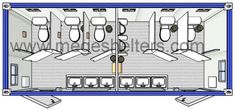 the floor plan for an airplane with four seats