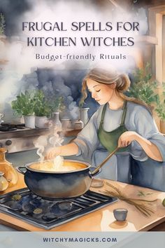 Discover budget-friendly rituals and spells for kitchen witches that make magic accessible to everyone. Explore creative ways to use everyday ingredients like herbs, spices, and kitchen tools in your magical practice. Embrace the power of simplicity and resourcefulness while casting spells that align with your intentions and desires. #KitchenWitch #FrugalSpells #BudgetFriendlyMagic Kitchen Witch Herbs, Intention Spell, Spell For Creativity, Work Spells, Kitchen Spells, Kitchen Witch Spells, Green Witch Kitchen Aesthetic, Magical Recipes, Witchcraft Recipes