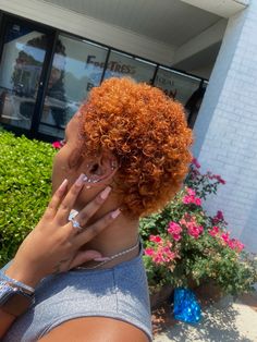 Short Tinted Hair For Black Women, Hair Tint For Black Women, Low Cut Styles For Black Women, Pixie Cut 4c Hair, Short Ginger Hair Black Women, 4c Big Chop, Low Cut Hair Black Women, Big Chop Natural Hair, Finger Waves Short Hair