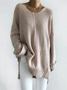 Minimalist Casual Outfit, Loose Knit Sweater, Loose Knit Sweaters, Oversized Knitted Sweaters, Beautiful Sweater, Loose Knit, Knit Sweaters, 가을 패션, Knit Fashion