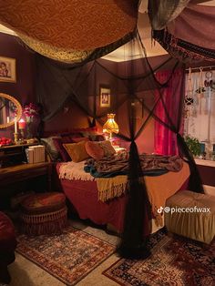 Spiritual Room Ideas, Whimsigoth Bedroom, Clothing Rack Bedroom, Whimsical Room, Whimsical Bedroom, Boho Whimsical, Brown Rooms, Redecorate Bedroom