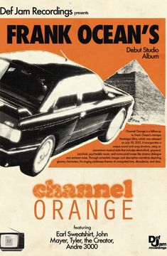 an advertisement for frank ocean's orange album